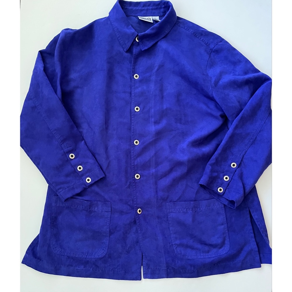 Vintage Chico’s Design Women’s Chore Coat Casual Utility Jacket Size 16